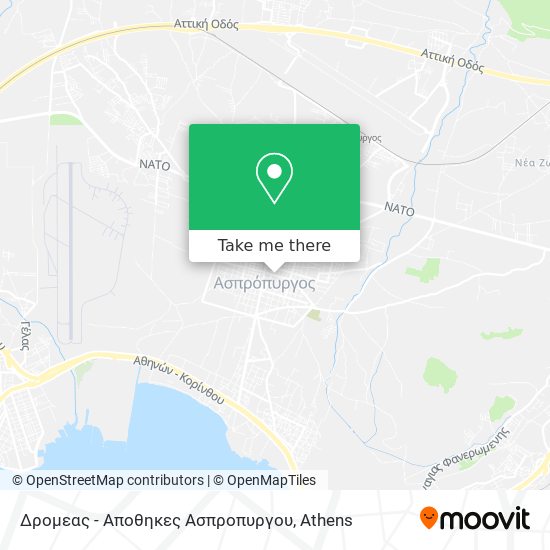 Δρομεας - Αποθηκες Ασπροπυργου map