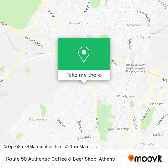 Route 50 Authentic Coffee & Beer Shop map