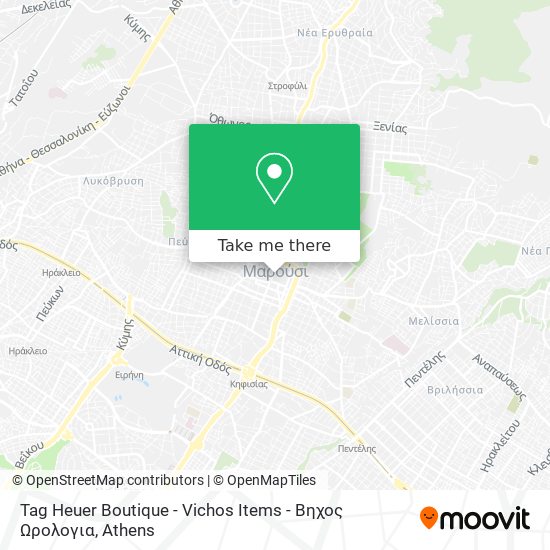 Tag Heuer Boutique - Vichos Items - Βηχος Ωρολογια map