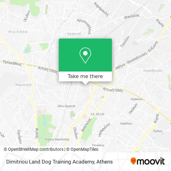 Dimitriou Land Dog Training Academy map