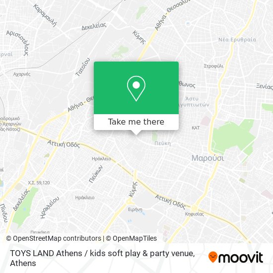 TOYS LAND Athens / kids soft play & party venue map