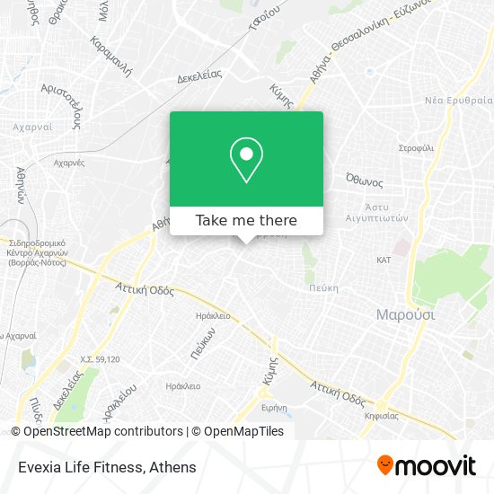 Evexia Life Fitness map