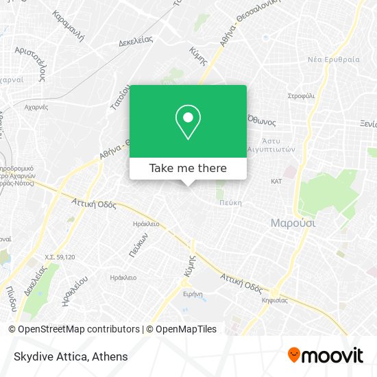 Skydive Attica map