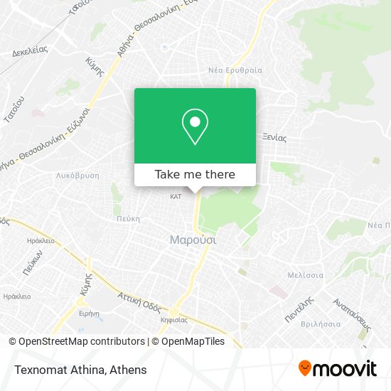 Texnomat Athina map