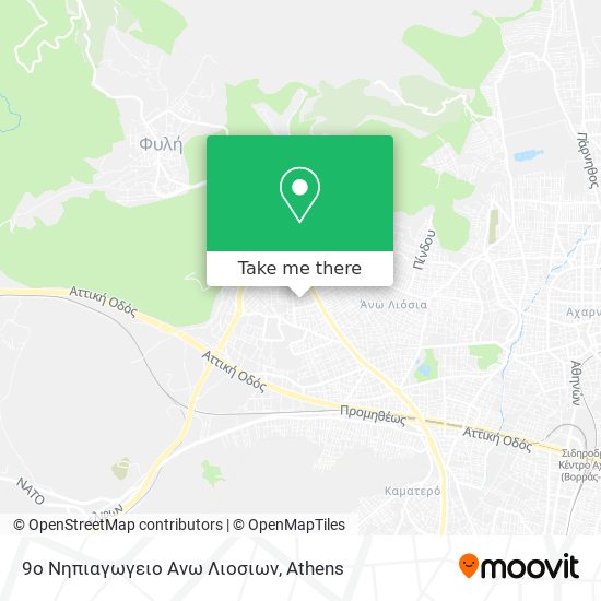 9ο Νηπιαγωγειο Ανω Λιοσιων map