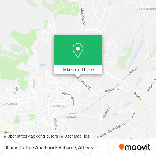 Iliadis Coffee And Food- Acharne map