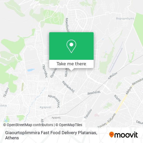 Giaourtoplimmira Fast Food Delivery Platanias map