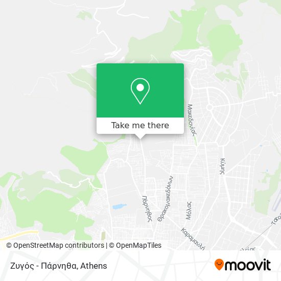 Ζυγός - Πάρνηθα map