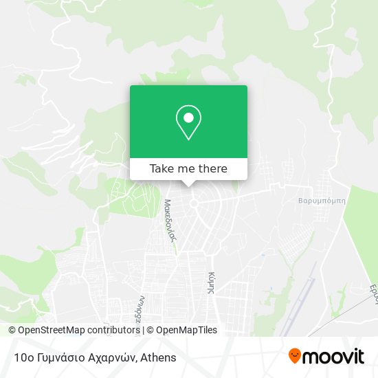 10ο Γυμνάσιο Αχαρνών map