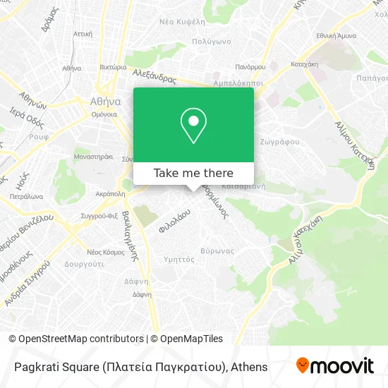 Pagkrati Square (Πλατεία Παγκρατίου) map