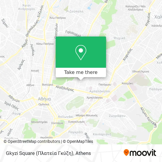 Gkyzi Square (Πλατεία Γκύζη) map