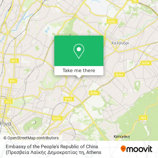 Embassy of the People's Republic of China map