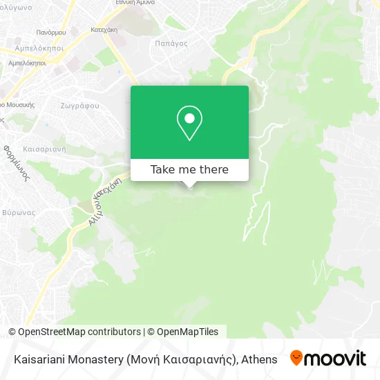 Kaisariani Monastery (Μονή Καισαριανής) map