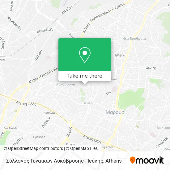 Σύλλογος Γυναικών Λυκόβρυσης-Πεύκης map