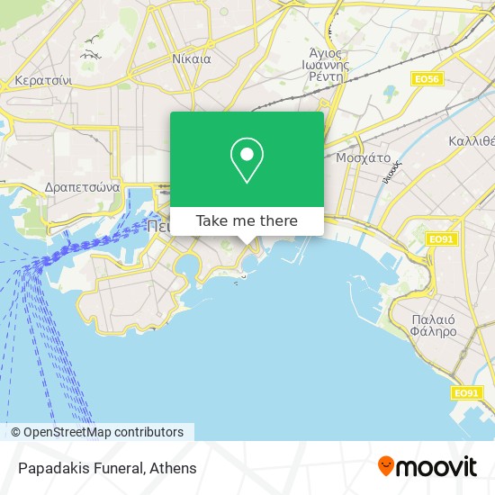 Papadakis Funeral map
