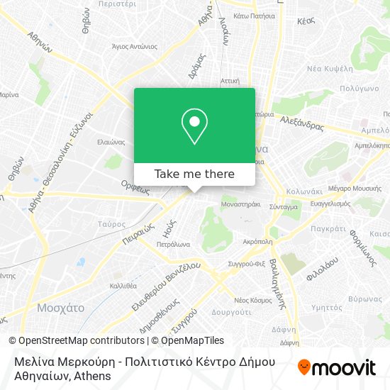 Μελίνα Μερκούρη - Πολιτιστικό Κέντρο Δήμου Αθηναίων map