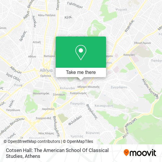 Cotsen Hall: The American School Of Classical Studies map