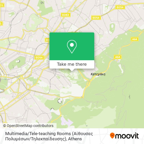 Multimedia / Tele-teaching Rooms (Αίθουσες Πολυμέσων / Τηλεκπαίδευσης) map