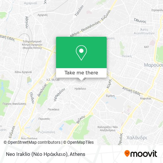 Neo Iraklio (Νέο Ηράκλειο) map