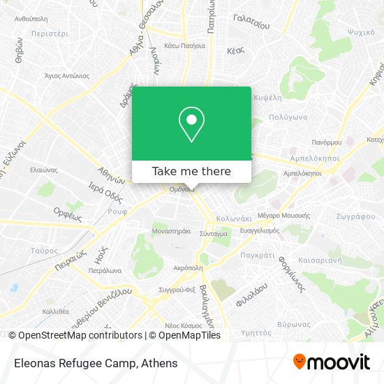 Eleonas Refugee Camp map