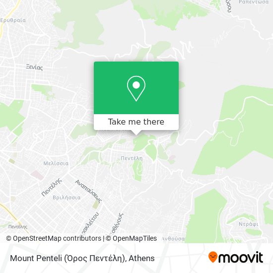 Mount Penteli (Όρος Πεντέλη) map