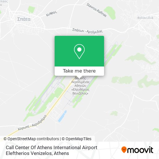 Call Center Of Athens International Airport  Eleftherios Venizelos map