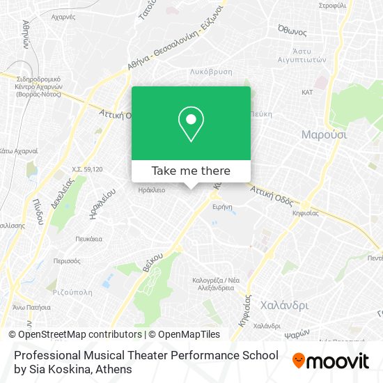 Professional Musical Theater Performance School by Sia Koskina map