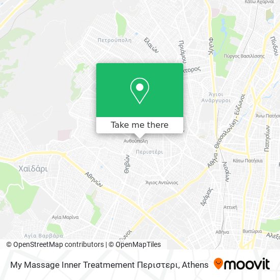 My Massage Inner Treatmement Περιστερι map