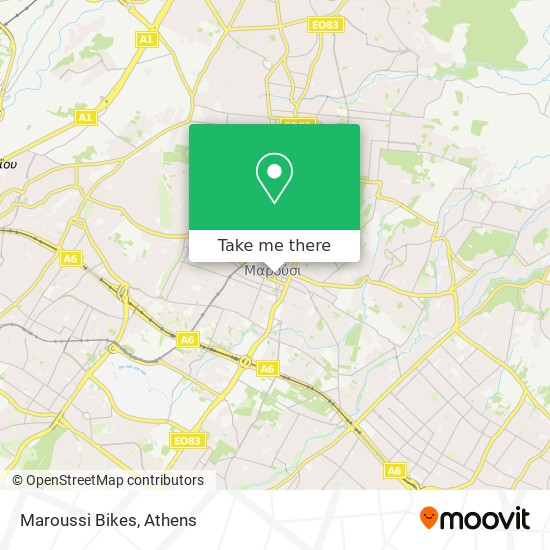 Maroussi Bikes map