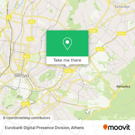 Eurobank Digital Presence Division map