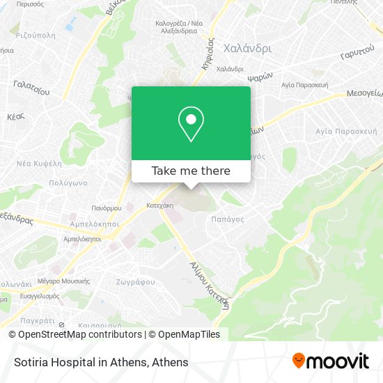 Sotiria Hospital in Athens map