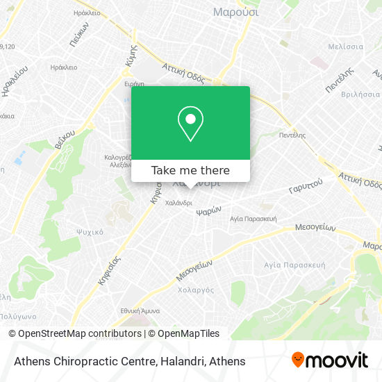 Athens Chiropractic Centre, Halandri map