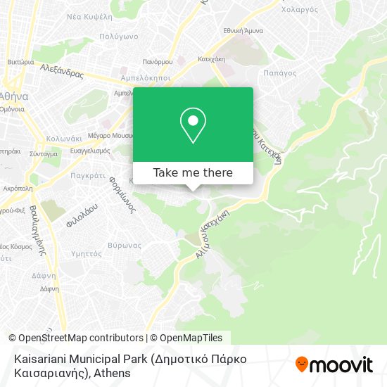 Kaisariani Municipal Park (Δημοτικό Πάρκο Καισαριανής) map
