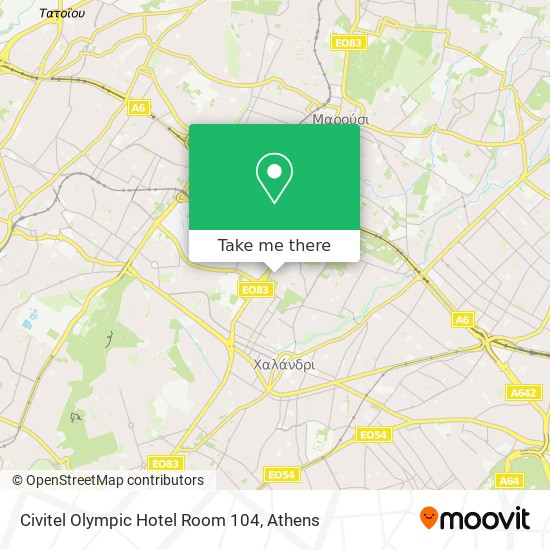 Civitel Olympic Hotel Room 104 map