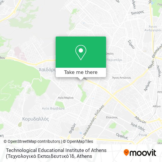 Technological Educational Institute of Athens map