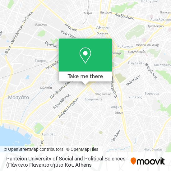 Panteion University of Social and Political Sciences map