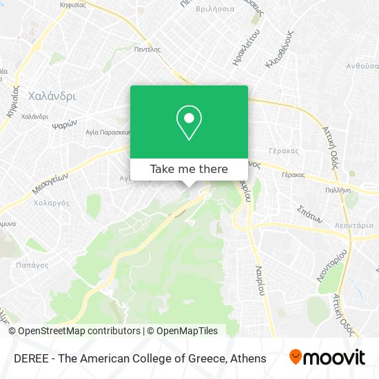 DEREE - The American College of Greece map