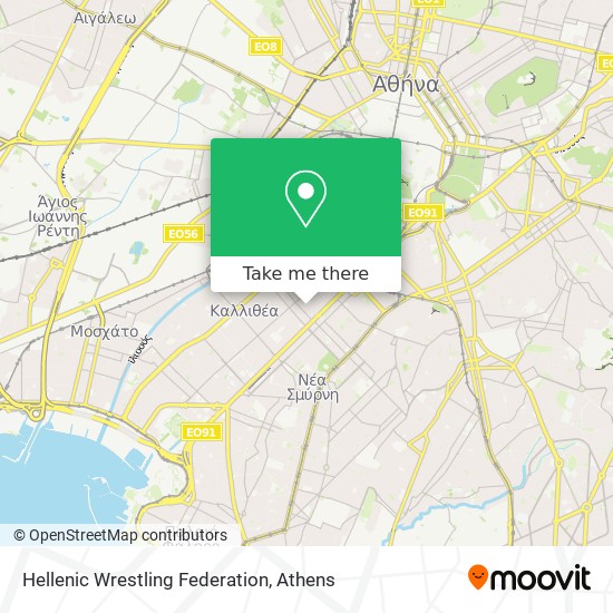Hellenic Wrestling Federation map