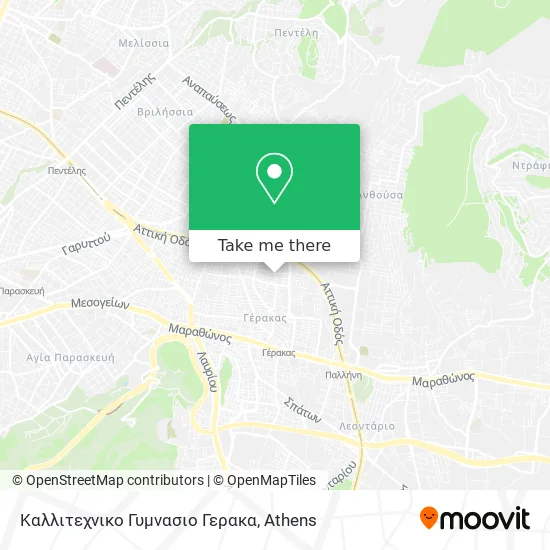 Καλλιτεχνικο Γυμνασιο Γερακα map