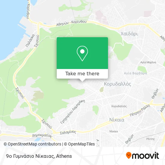 9ο Γυμνάσιο Νίκαιας map