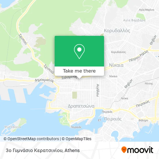 3ο Γυμνάσιο Κερατσινίου map