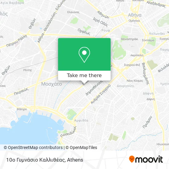 10ο Γυμνάσιο Καλλιθέας map