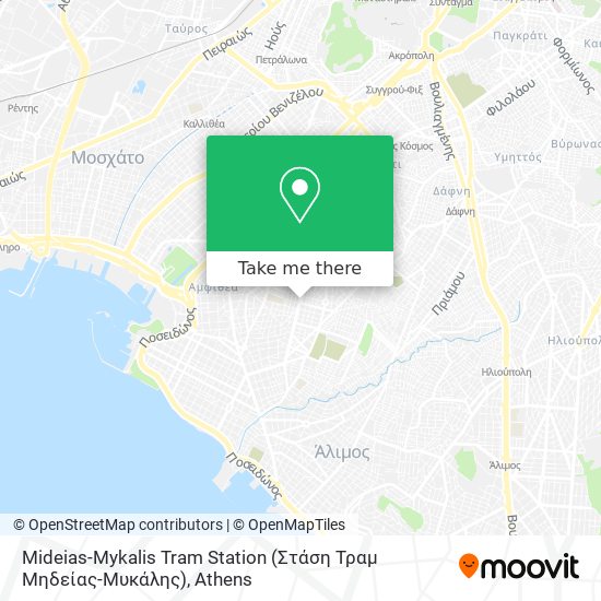 Mideias-Mykalis Tram Station (Στάση Τραμ Μηδείας-Μυκάλης) map