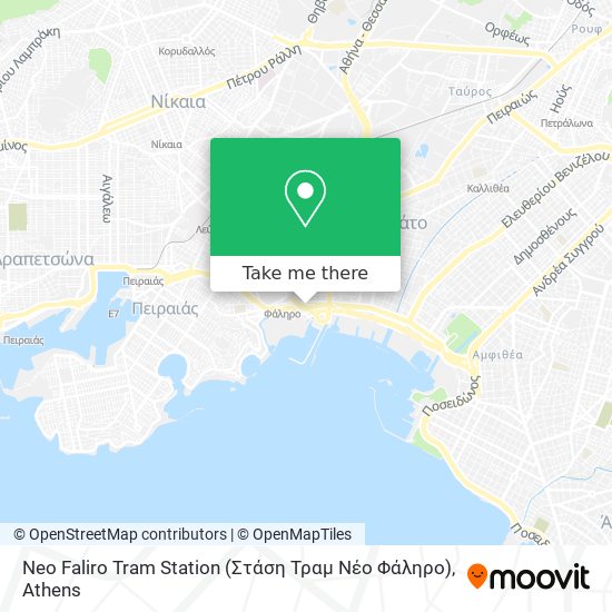 Neo Faliro Tram Station (Στάση Τραμ Νέο Φάληρο) map