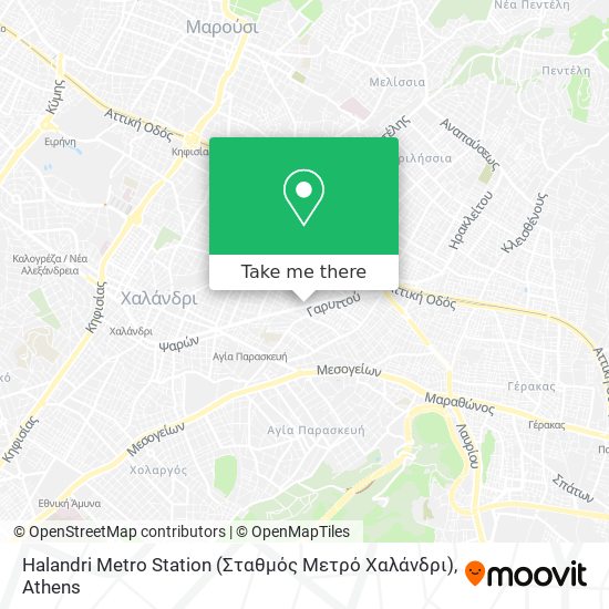 Halandri Metro Station (Σταθμός Μετρό Χαλάνδρι) map