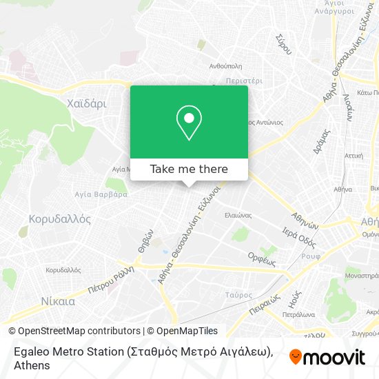 Egaleo Metro Station (Σταθμός Μετρό Αιγάλεω) map