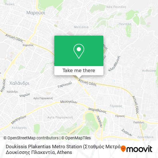 Doukissis Plakentias Metro Station map