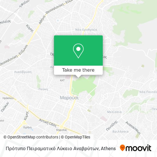 Πρότυπο Πειραματικό Λύκειο Αναβρύτων map