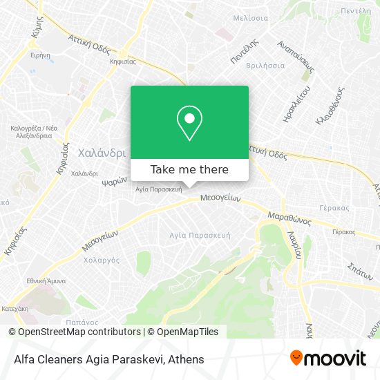 Alfa Cleaners Agia Paraskevi map