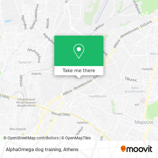 AlphaOmega dog training map